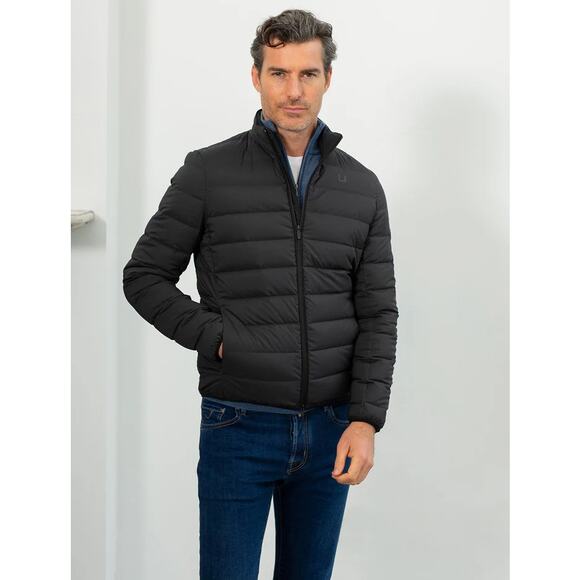 UBR Men's Sonic Jacket Black Storm Premium Ultra Light Full Stretch Goose Down S - Picture 1 of 15